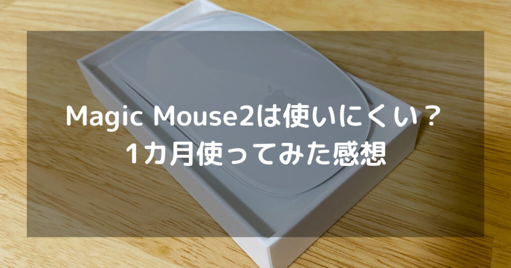 Magic Mouse2は使いにくい？1カ月使ってみた感想