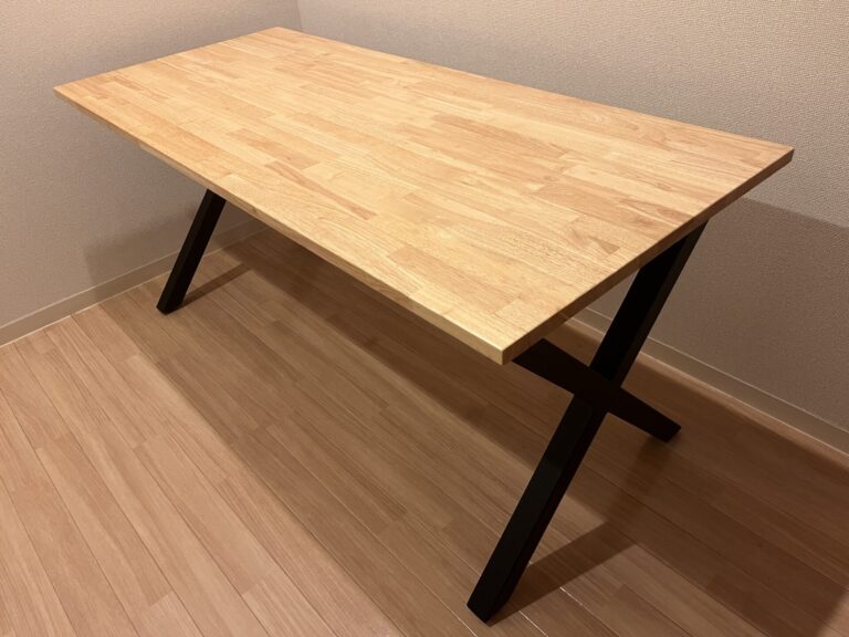 【かなでもの】デスクレビュー｜おしゃれなラバーウッドNを購入