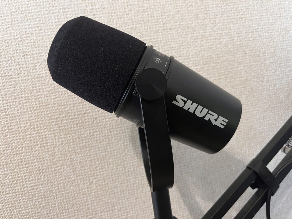 アイボリー×レッド 美品！SHURE MV7 USB/XLR接続 ダイナミックマイク